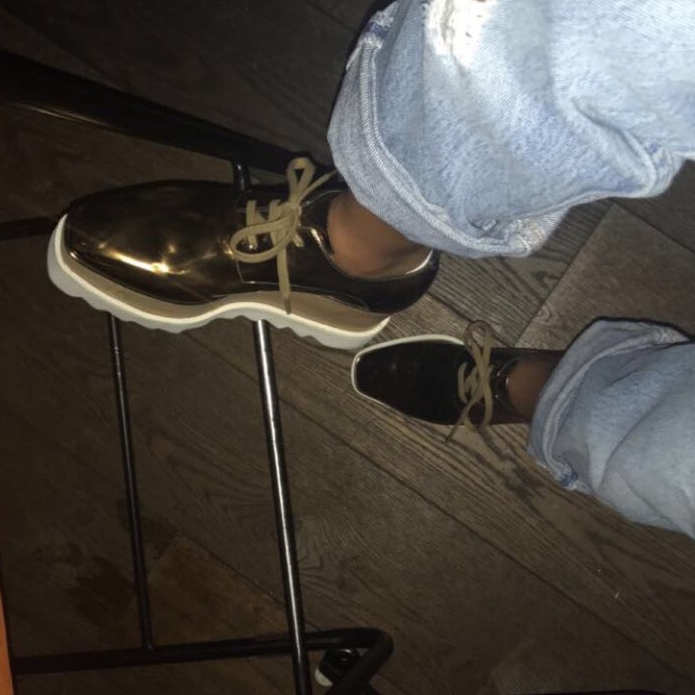 Stella McCartney gold elyse shoes